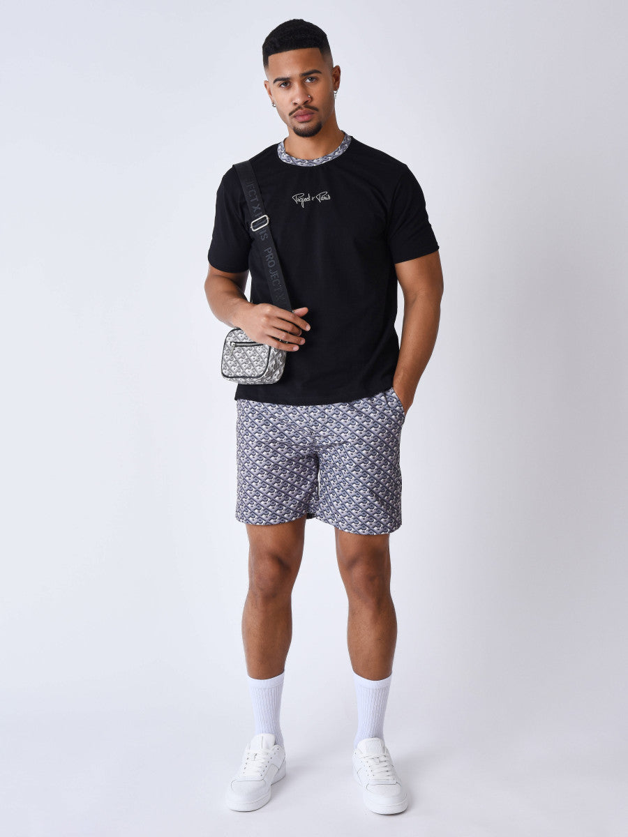 project x paris camiseta clásica graphic gaze cuello - Negro