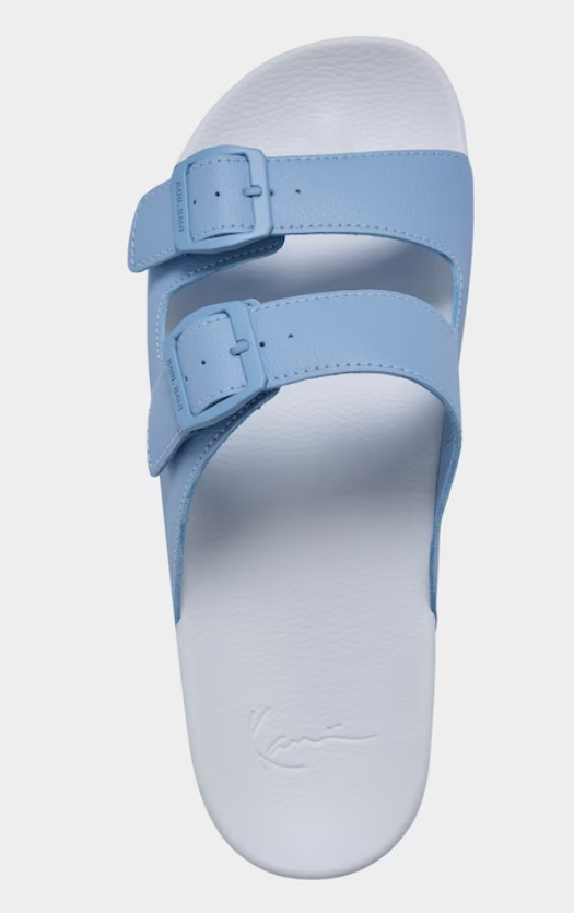 karl kani zapatilla street slide blue white