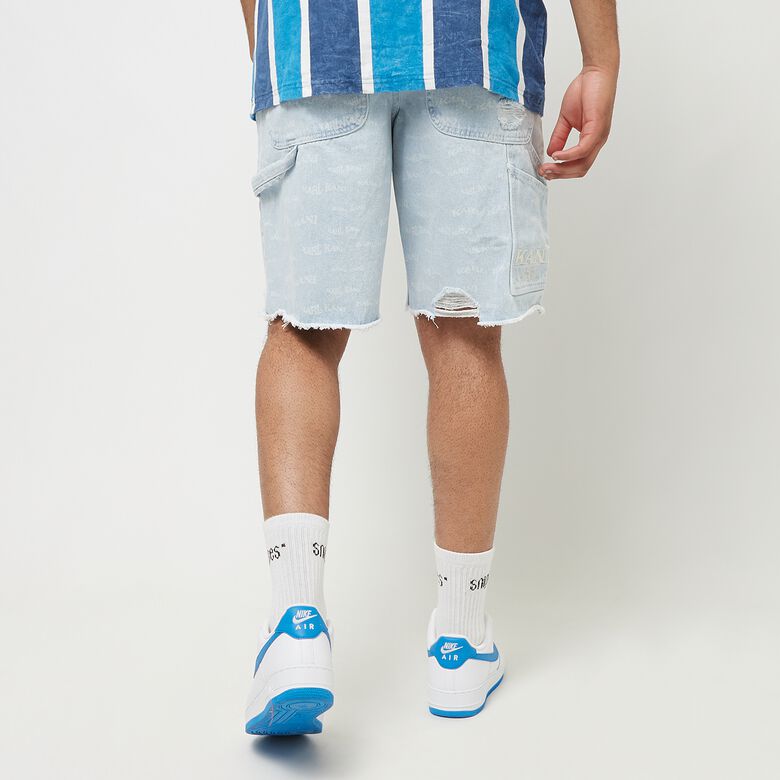 karl kani bermuda Og Heavy Distressed Wavy Print Carpenter