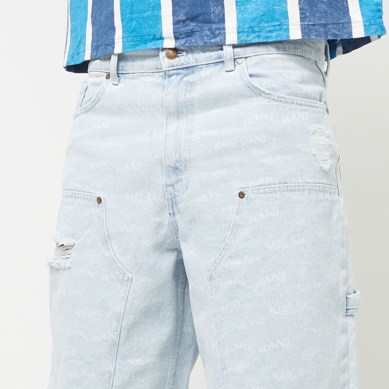 karl kani bermuda Og Heavy Distressed Wavy Print Carpenter