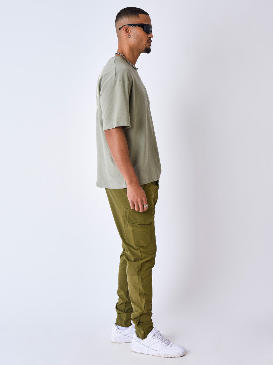 project x paris pantalon carga técnica multibolsillo - Caqui