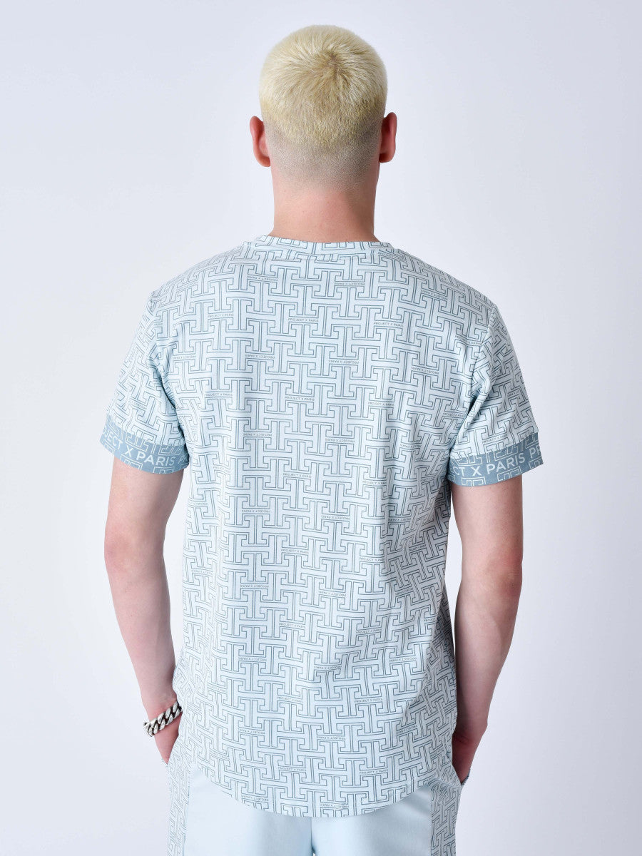 project x paris camiseta estampada Labyrinth - Azul hielo