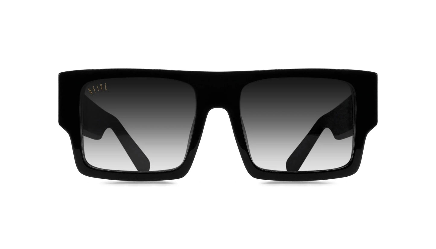 9five gafas de sol Diego Negro y Dorado – degradadas