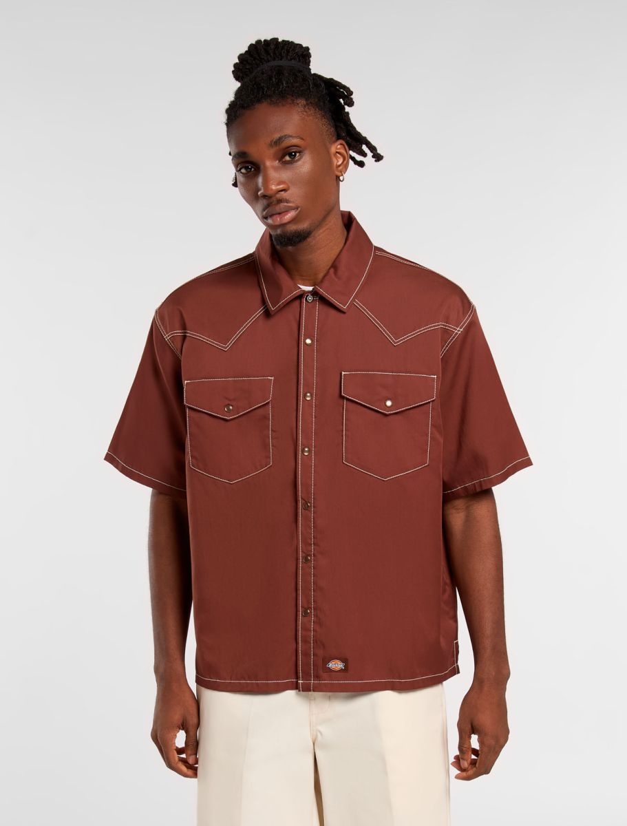 dickies camisa river ranch work cappucine