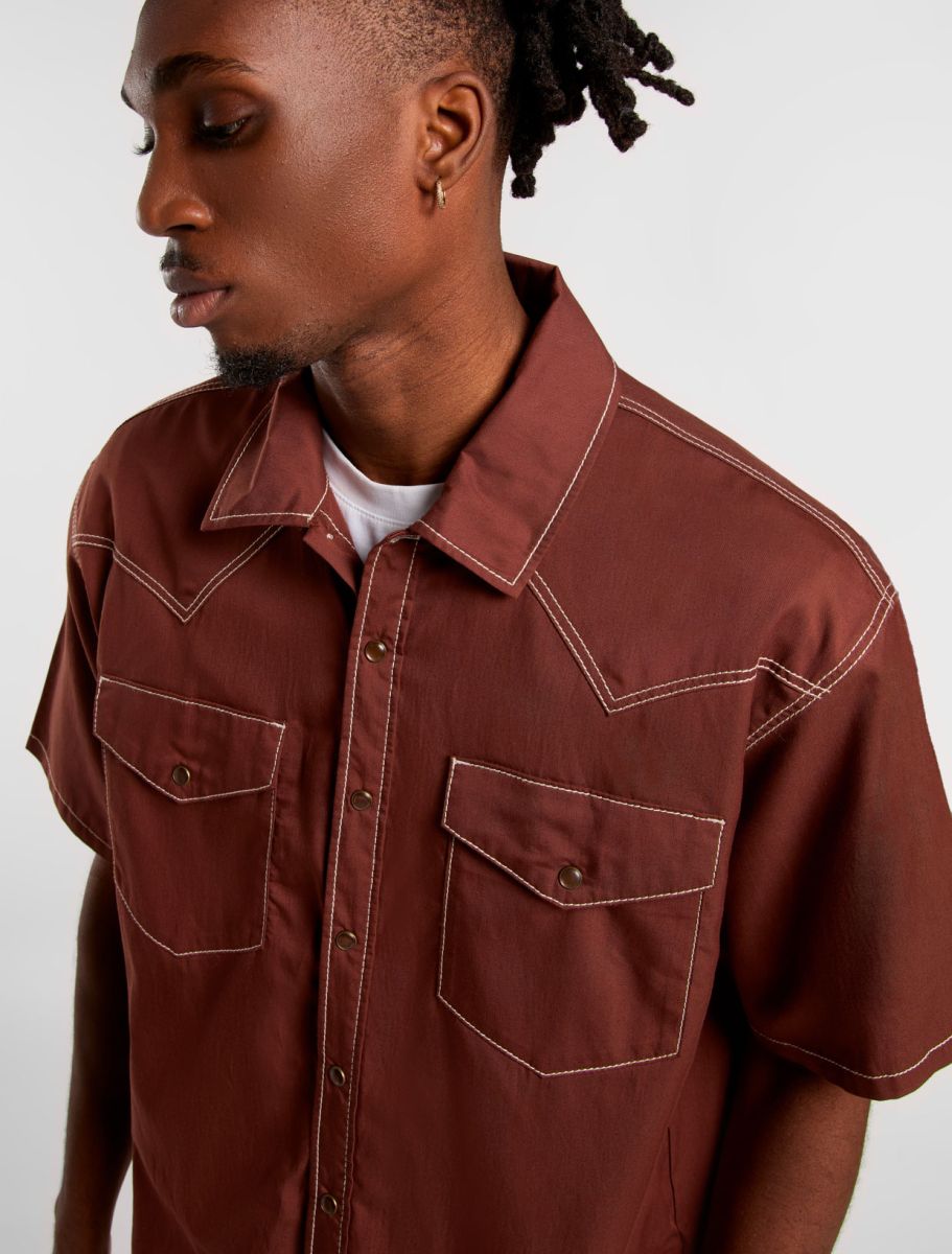 dickies camisa river ranch work cappucine