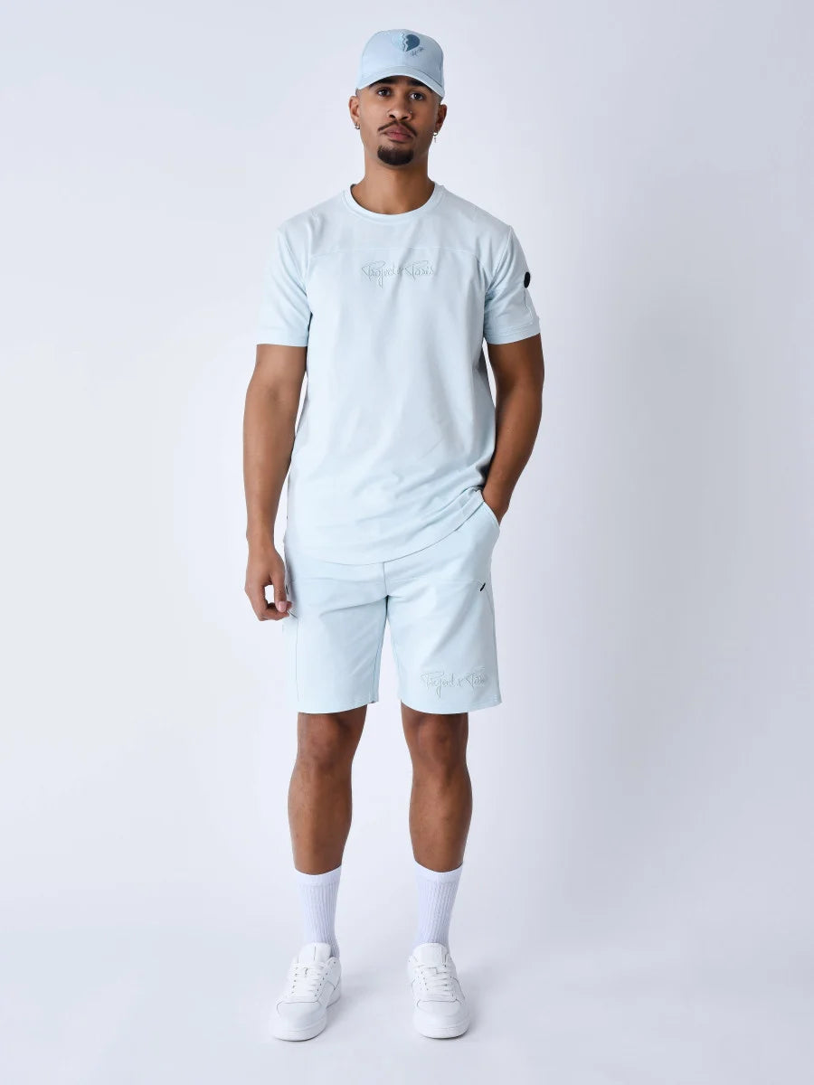 project x paris camiseta técnica con recortes - Azul hielo