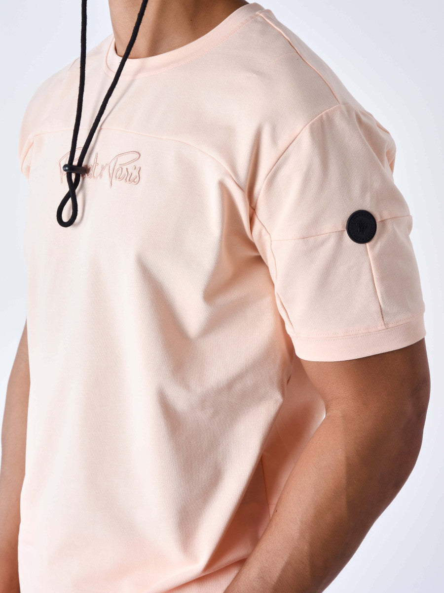 project x paris camiseta técnica con recortes - Melocotón pálido