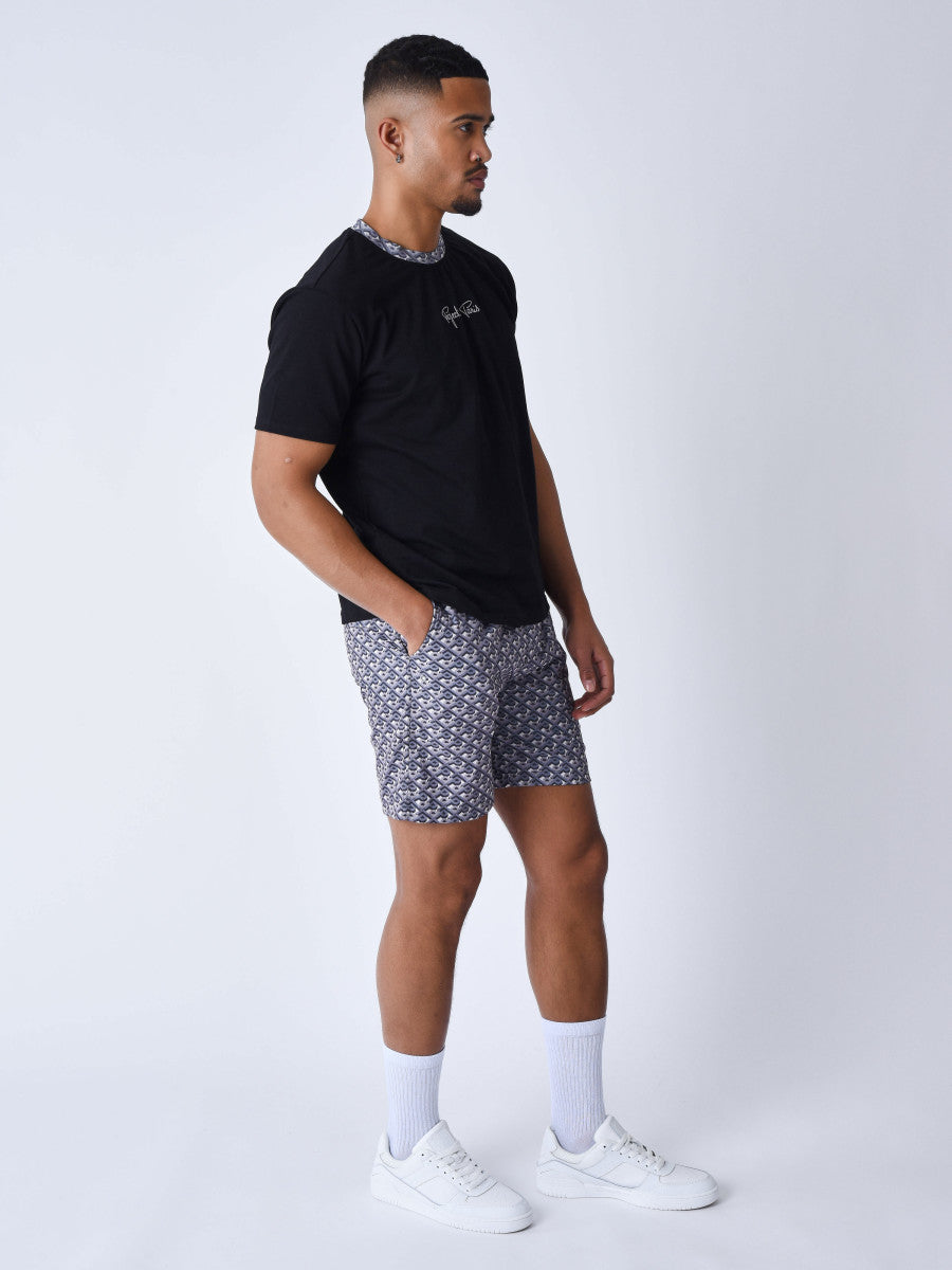 project x paris bermuda Bañador corto estampado graphic Gaze - Gris