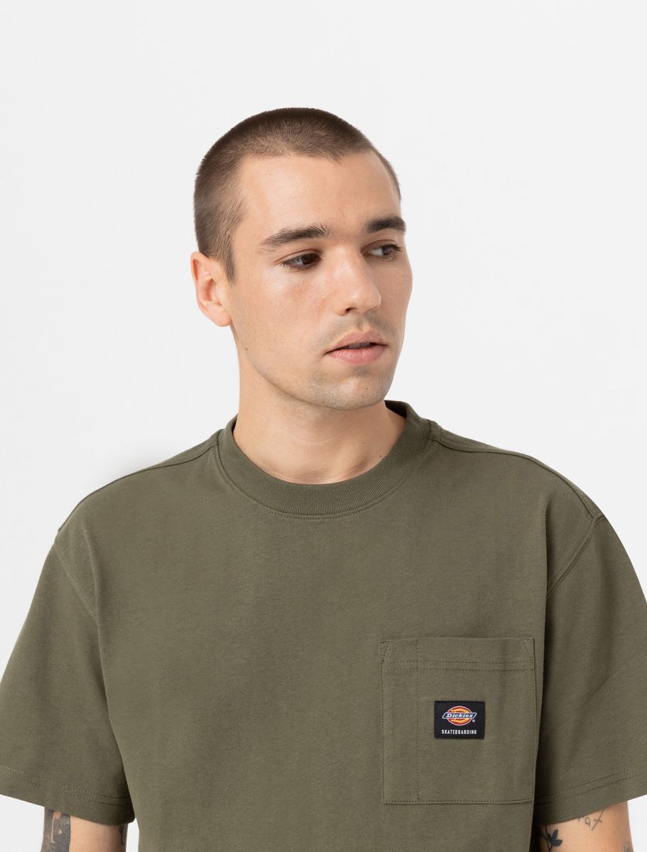 dickies camiseta mount vista pocket verde oliva