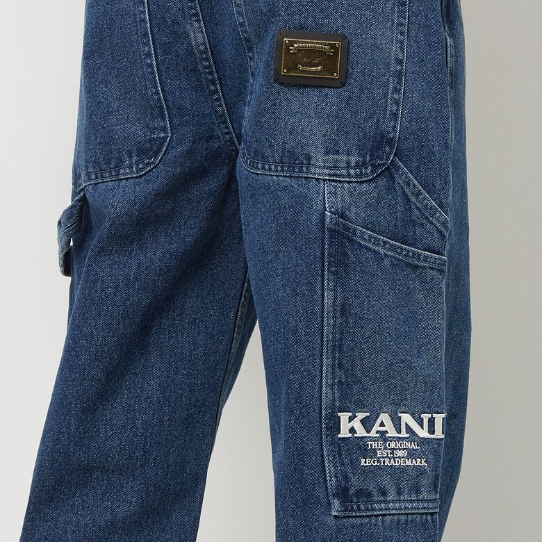 karl kani pantalon og stripe block denim baggy workwear