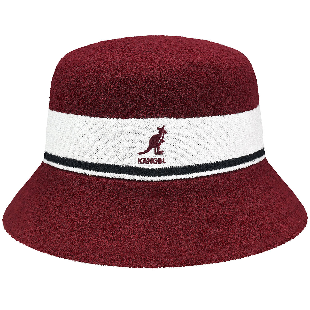 kangol bucket bermuda stripe cranberry