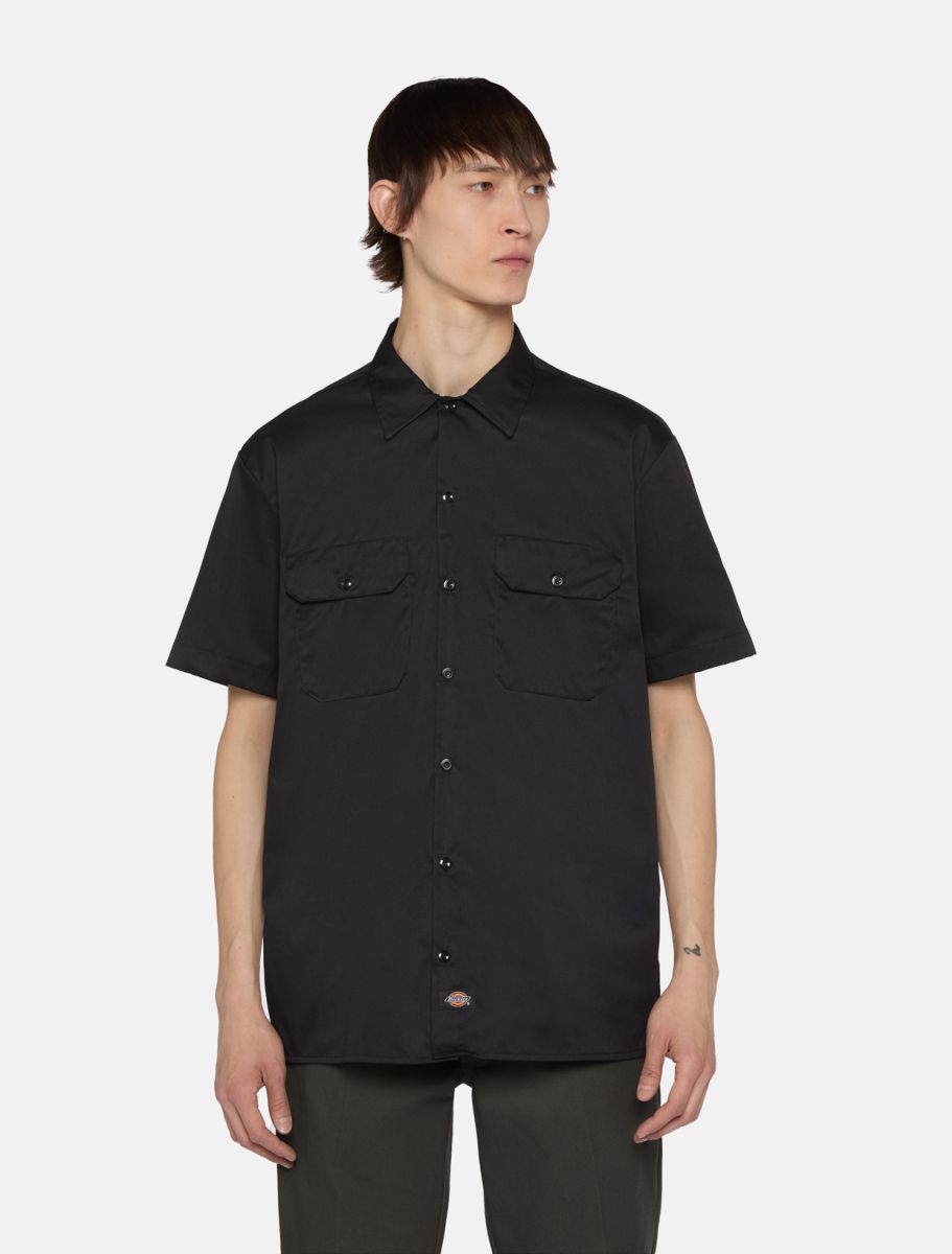 dickies camisa work shirt rec black