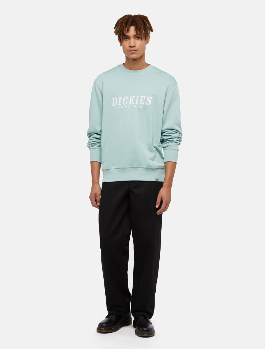 dickies sudadera sin capucha script sweatshirt blue
