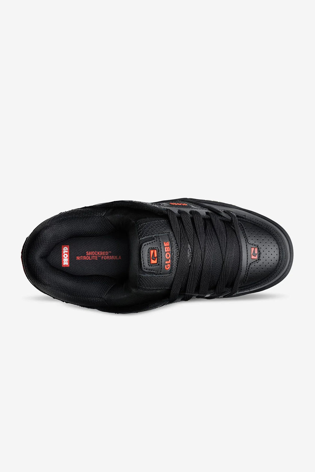globe zapatilla fusion black snake red