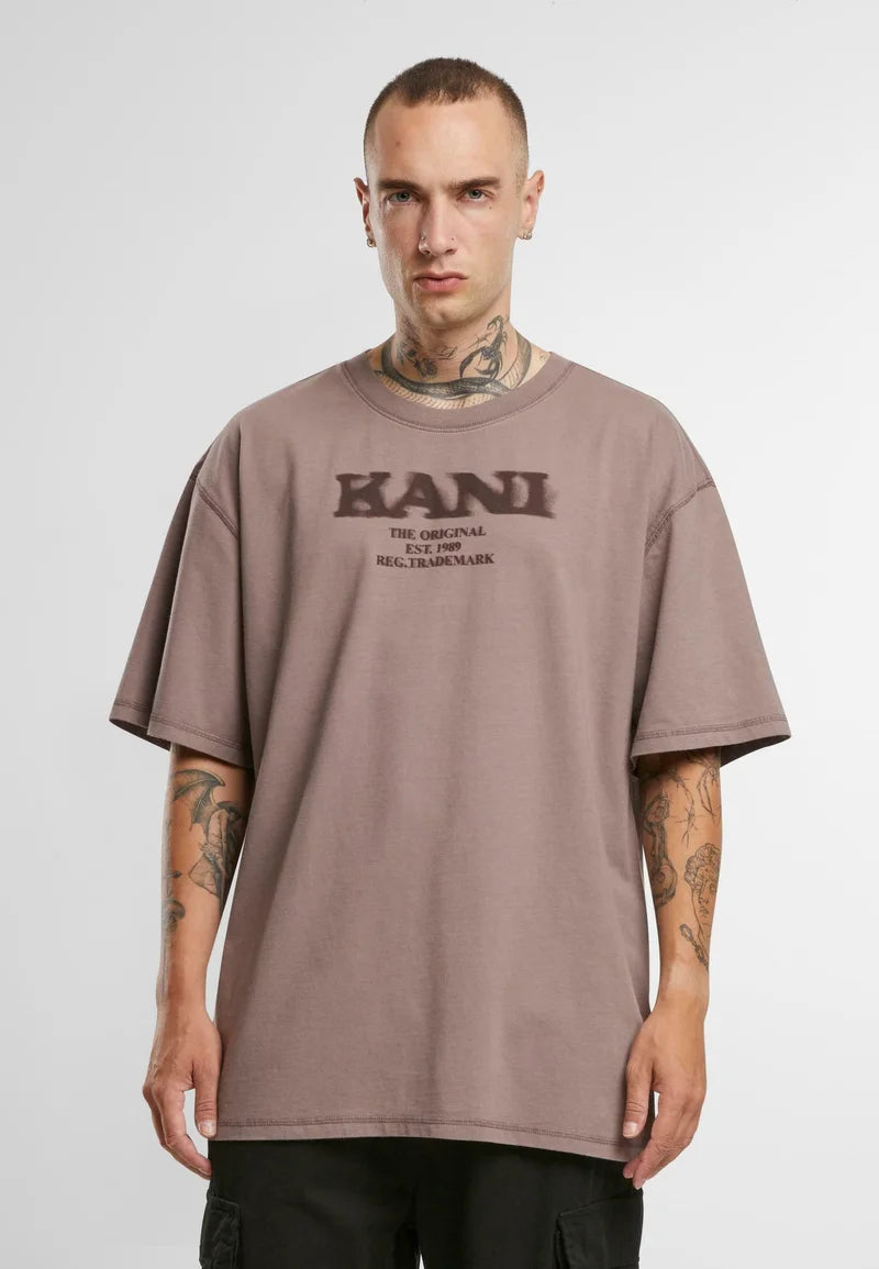 Karl Kani Camiseta retro de rayas para hombre KM241-034-2, azul claro/azul marino/blanco roto, L Grande Alto Karl Kani Camiseta retro de rayas para hombre KM241-034-2, azul claro/azul marino/blanco roto, L Grande Alto