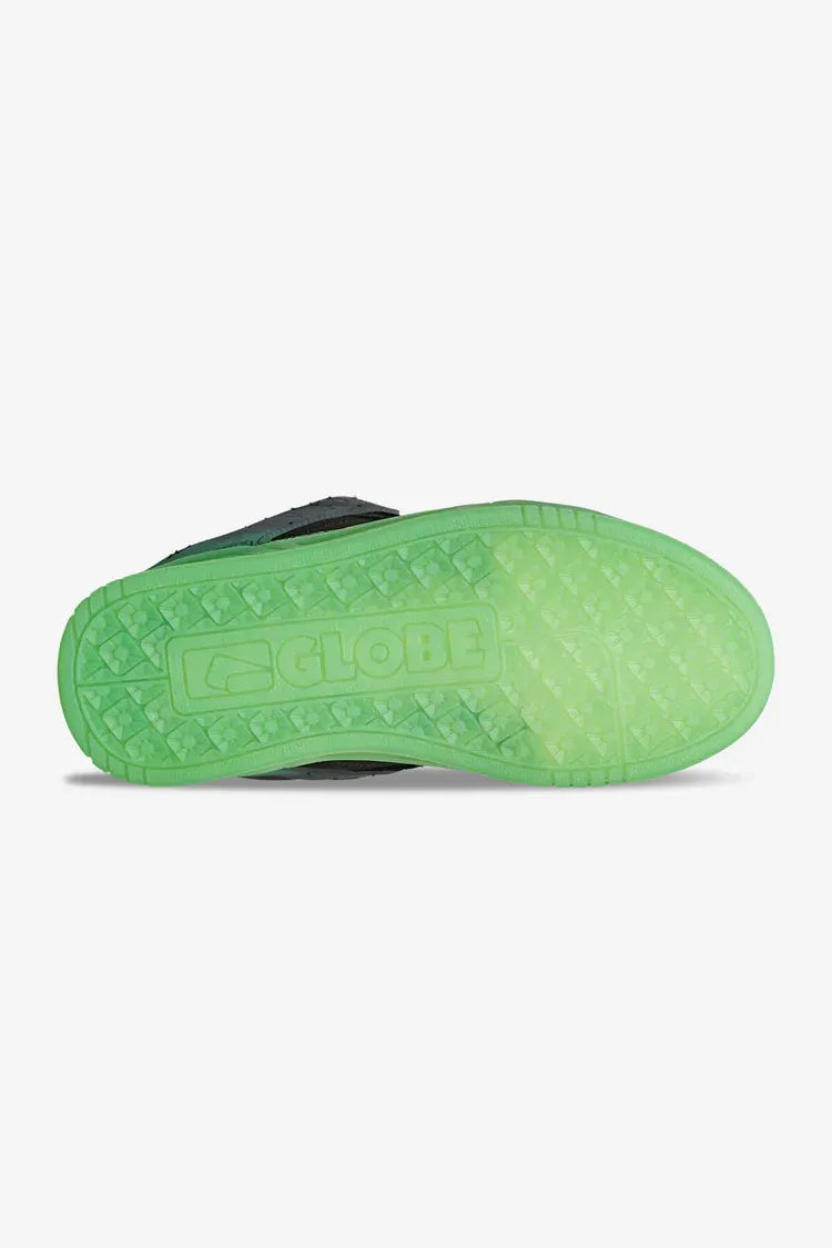 globe zapatilla Tilt-Niños Black/Green Stipple