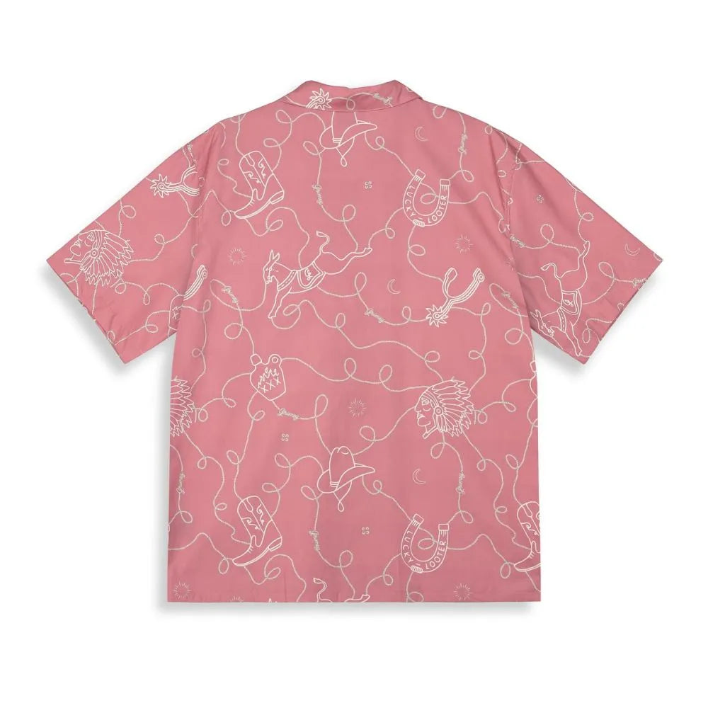 grimey Camisa Lone Hand Button Up Brick