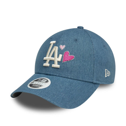 New era Gorra LA Dodgers Denim 9FORTY Azul Mujer