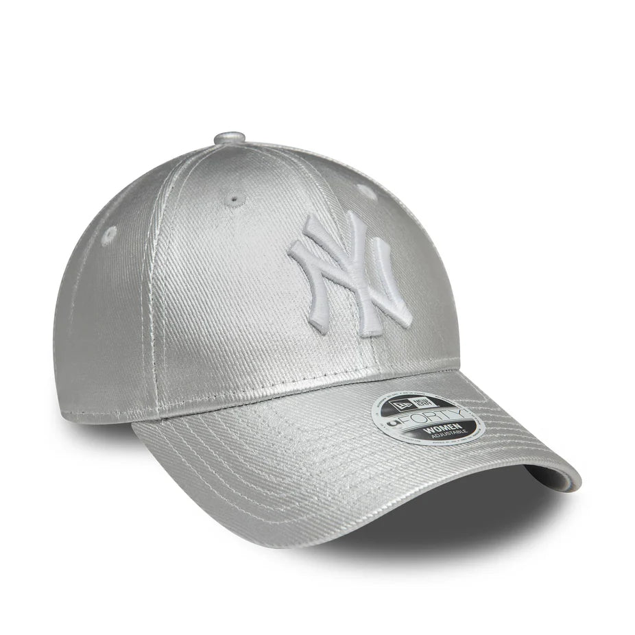 New era Gorra New York Yankees Met Denim 9FORTY Plateado Mujer