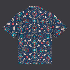dolly noire camisa tapestry bowling blue