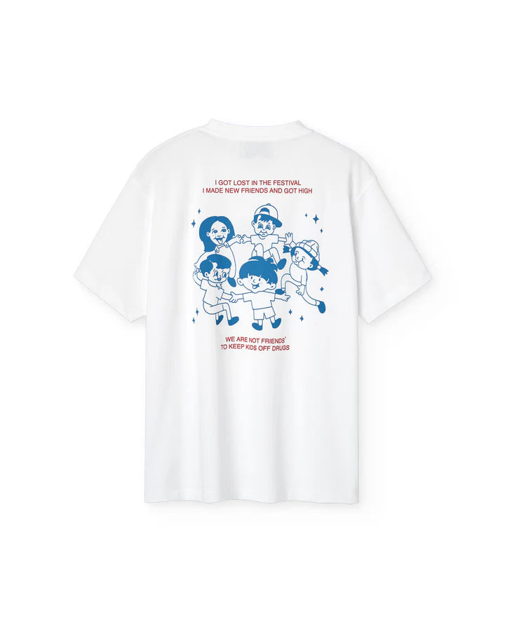 we are not friends camiseta kids off white