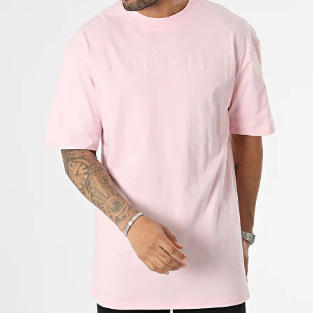 karl kani camiseta small signature essential pink