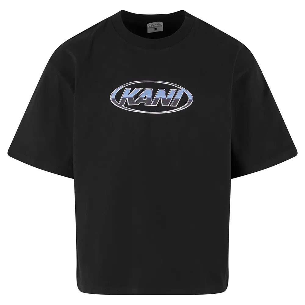 karl kani camiseta wove signature chrome logo crop black