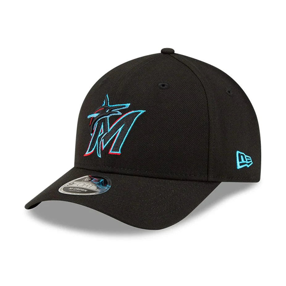 new era gorra miami marlins  mlb Player Replica 9FORTY M-Crown Negro