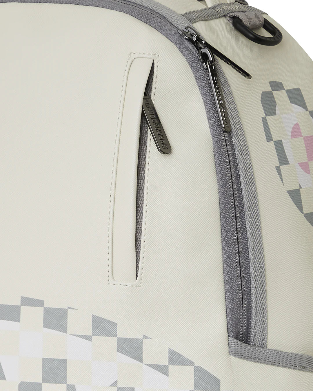 sprayground mochila cream check shark central backpack