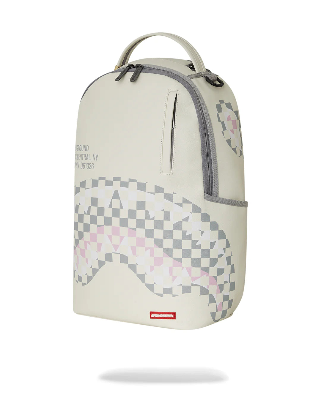 sprayground mochila cream check shark central backpack