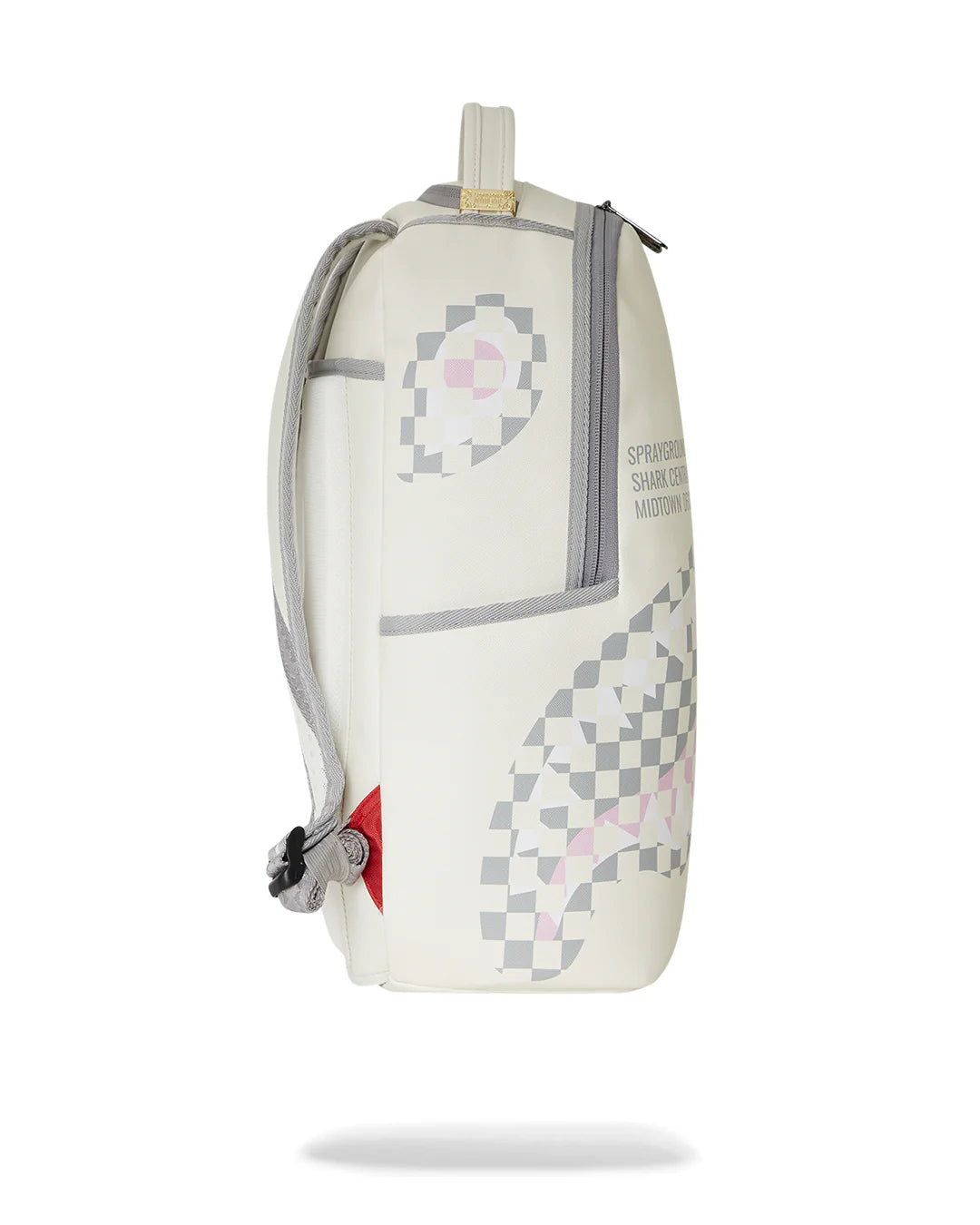 sprayground mochila cream check shark central backpack