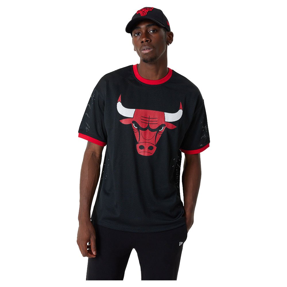 new era camiseta nba team logo mesh chicago bulls