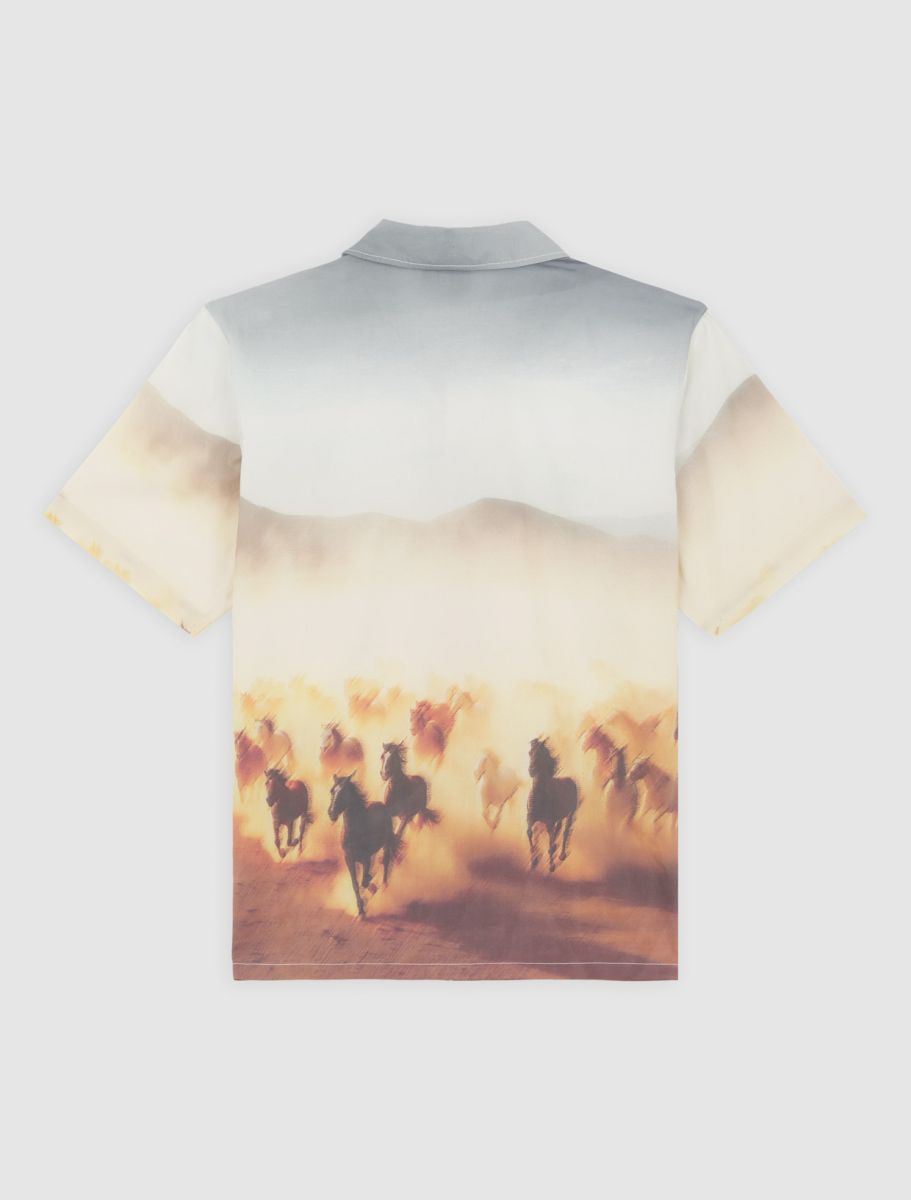 dickies camisa running wild oak buff