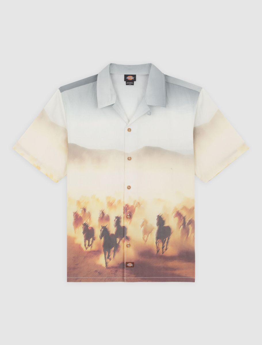 dickies camisa running wild oak buff
