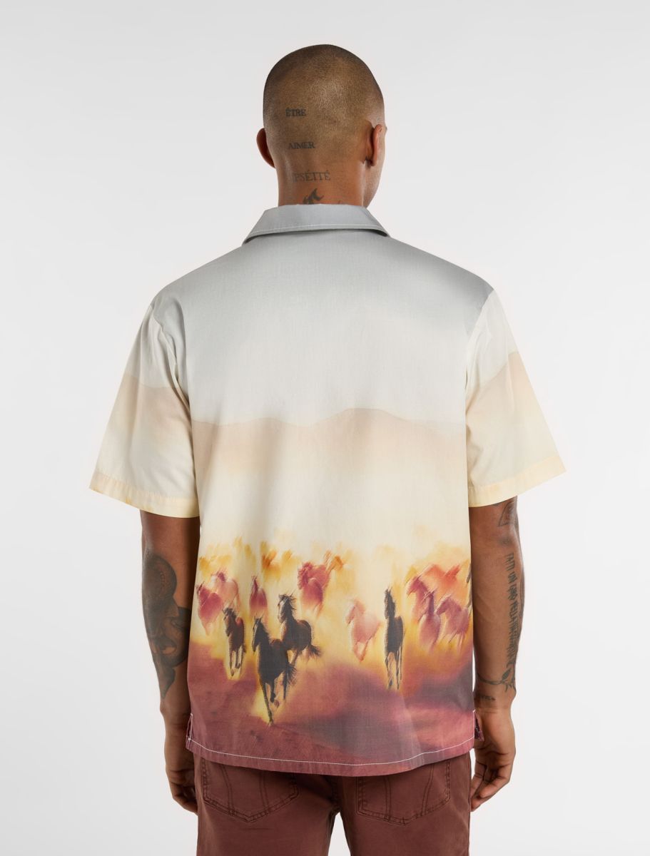 dickies camisa running wild oak buff