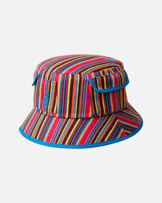 kangol bucket multi color stripe rainbow multi