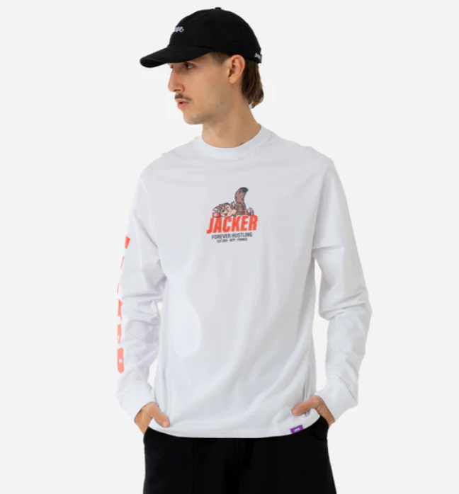 jacker camiseta squirrel gans long sleeve white