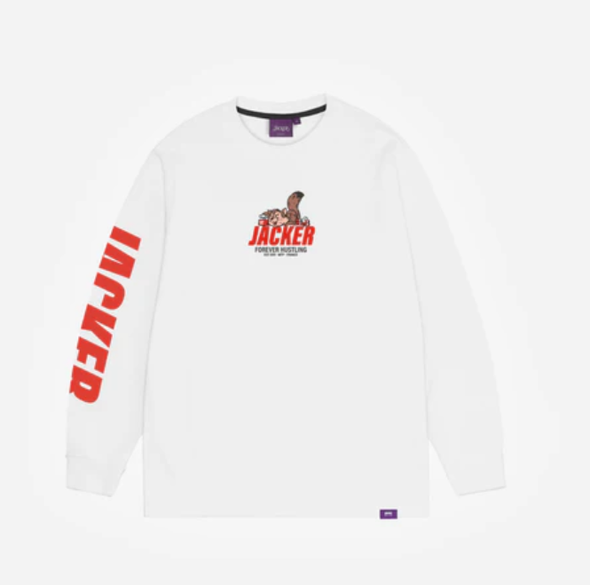 jacker camiseta squirrel gans long sleeve white