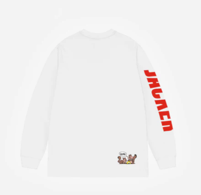 jacker camiseta squirrel gans long sleeve white
