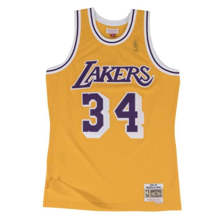 mitchell & ness camiseta la lakers shaquile oneal 1996-97