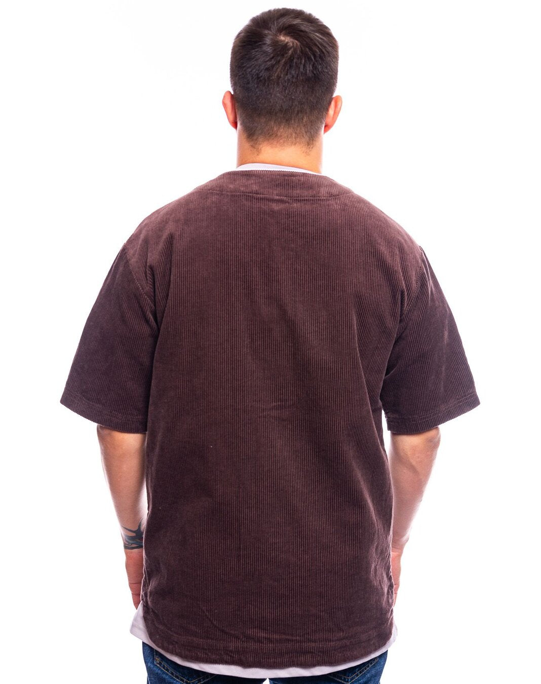 karl kani camiseta Dres Karl Kani Woven Retro Corduroy Baseball Shirt brown