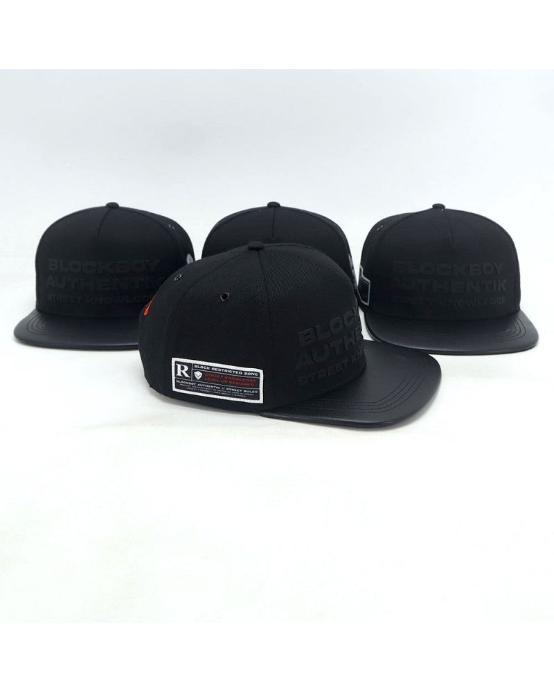 Block Limited gorra BlockBoy Authentik Limited Snapback - Black/Red/P.U Leather