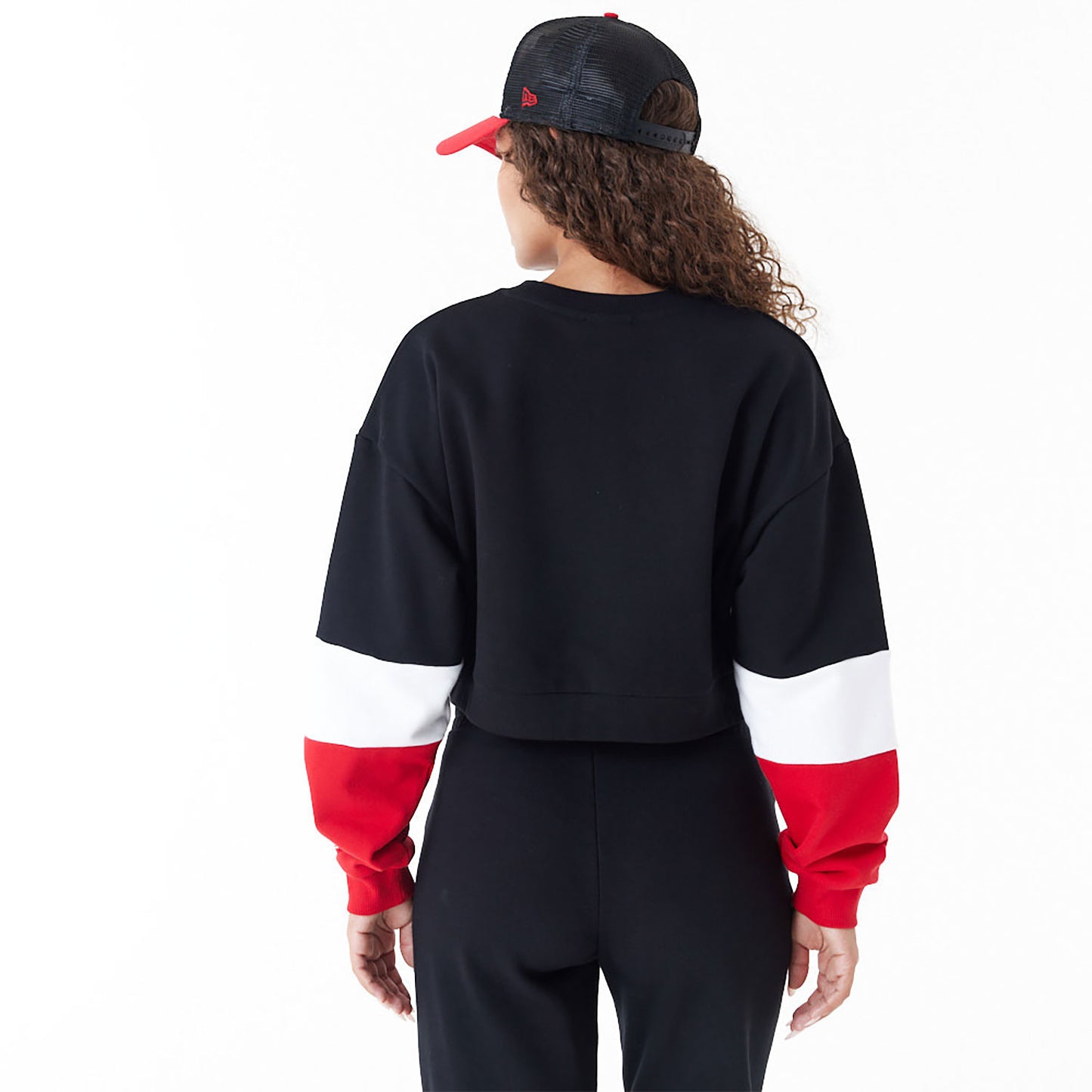 new era sudadera crew neck crop chicago bulls nba colour bock