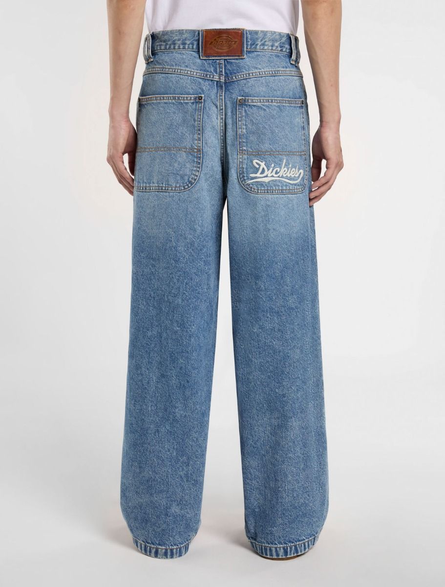 dickies pantalón loose wave demim rinsed fade