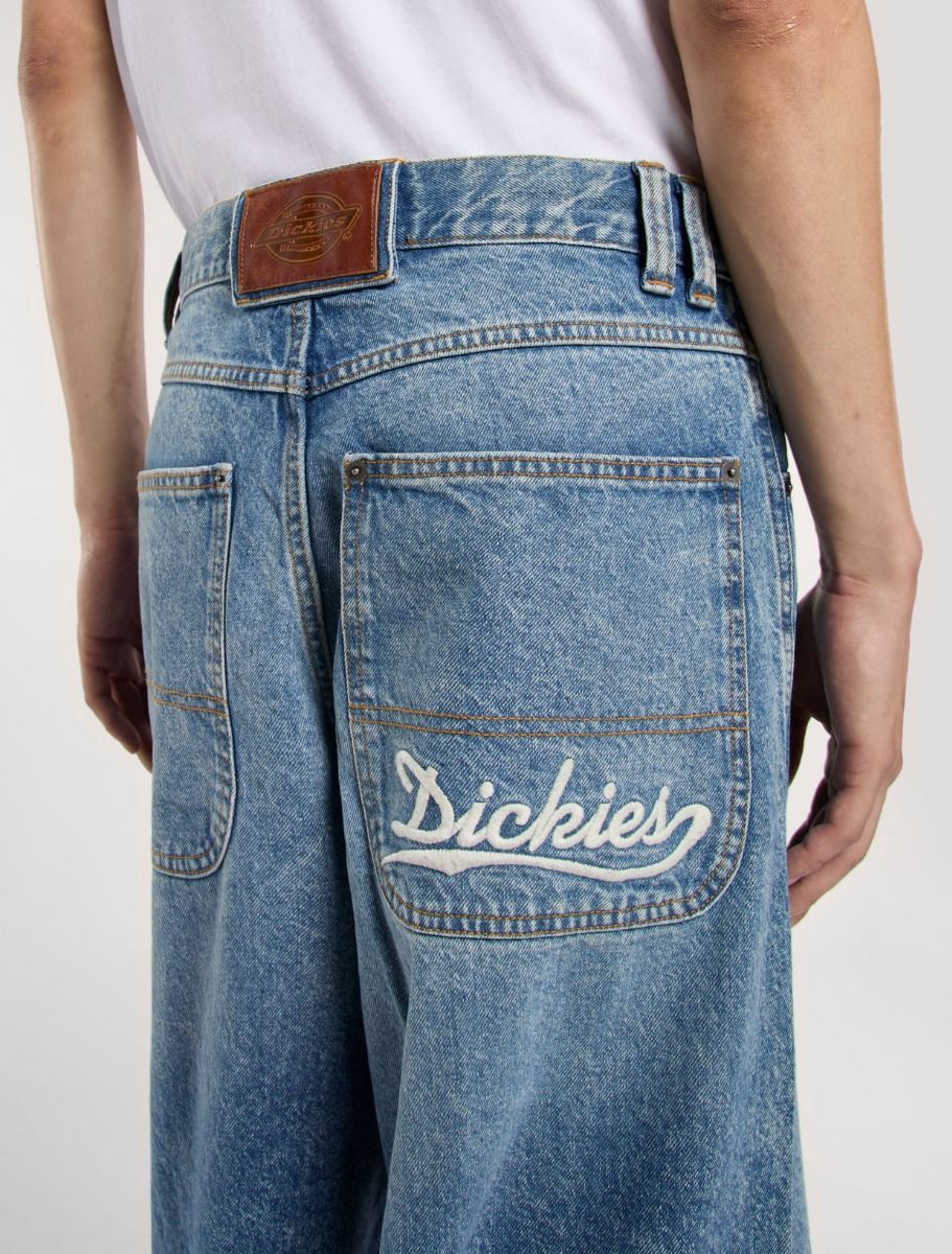 dickies pantalón loose wave demim rinsed fade
