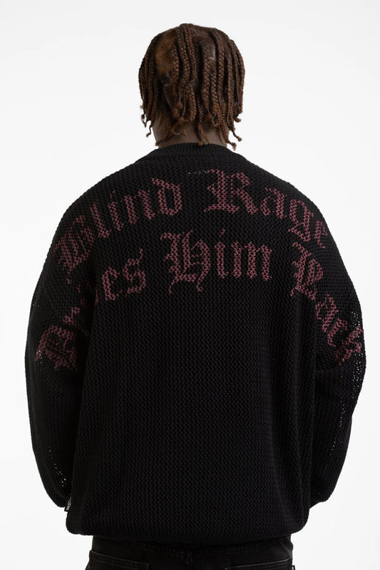 wasted paris sudadera punto drives loose black