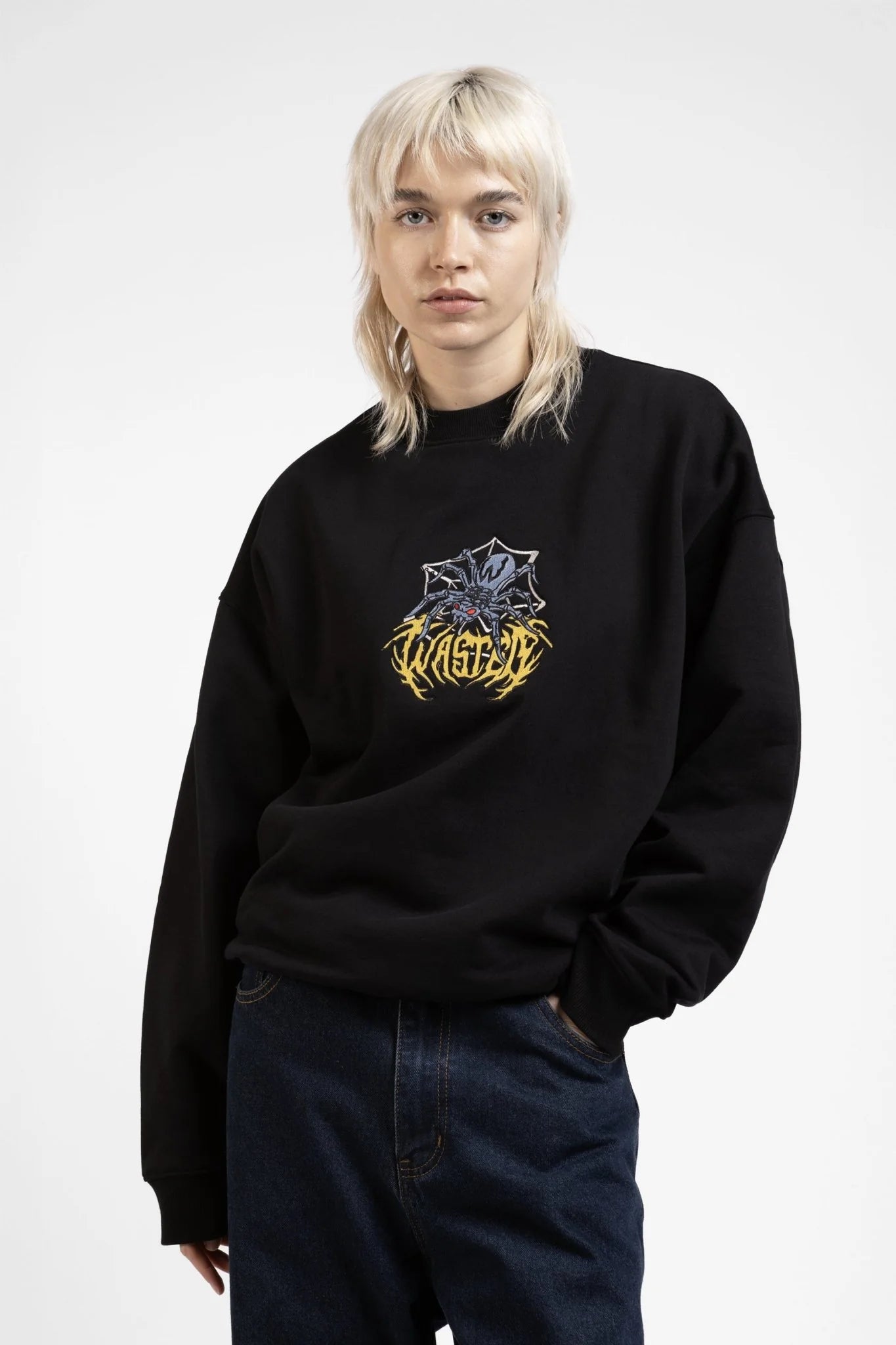 wasted paris sudadera prey crewneck black
