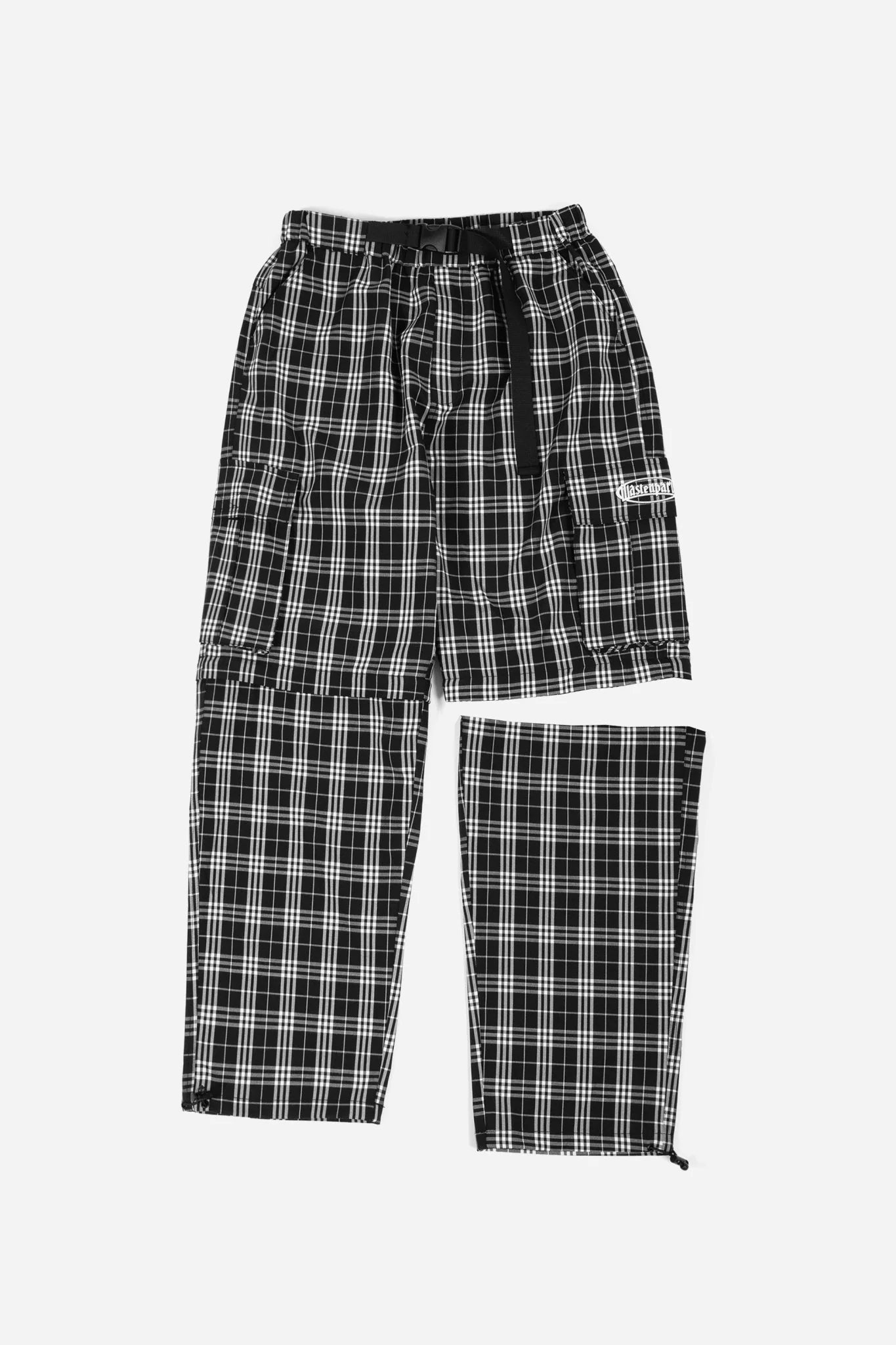 wasted paris pantalón yard tartan hunter black