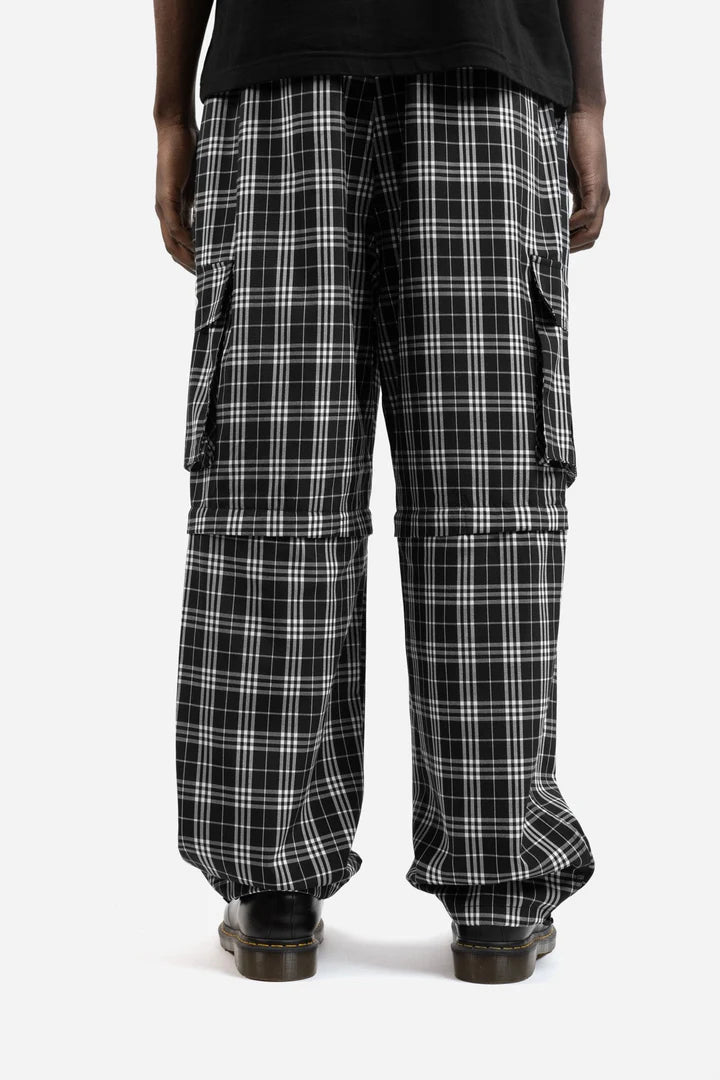 wasted paris pantalón yard tartan hunter black