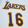 mitchell & ness camisilla los angeles lakers pau gasol 2001--19 blanca